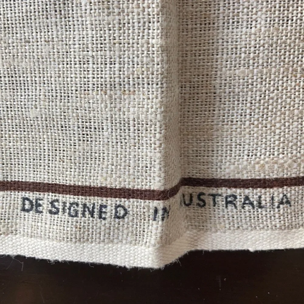 New Linen Australian hand printed  31x18” Koala images towel or wall hanging